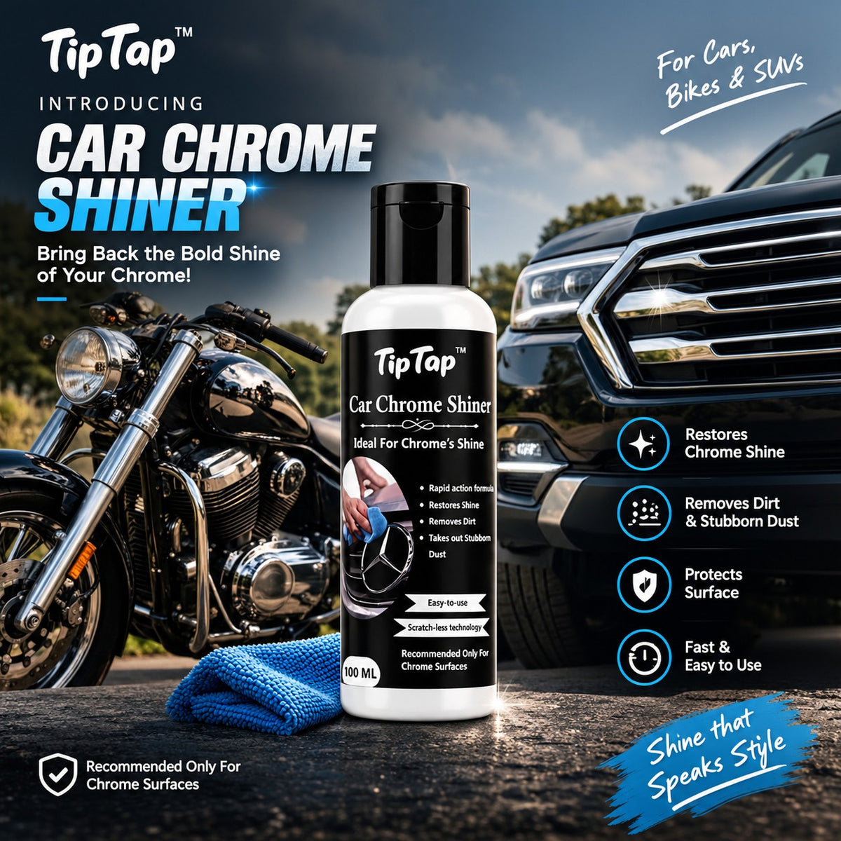 TipTap Car Chrome Shiner (100ml)