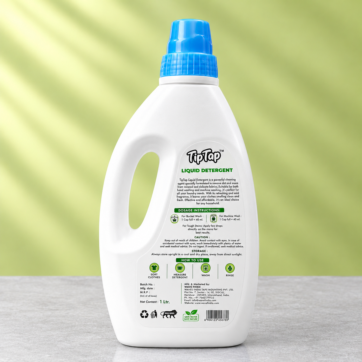 TipTap Laundry Liquid Detergent (1L)
