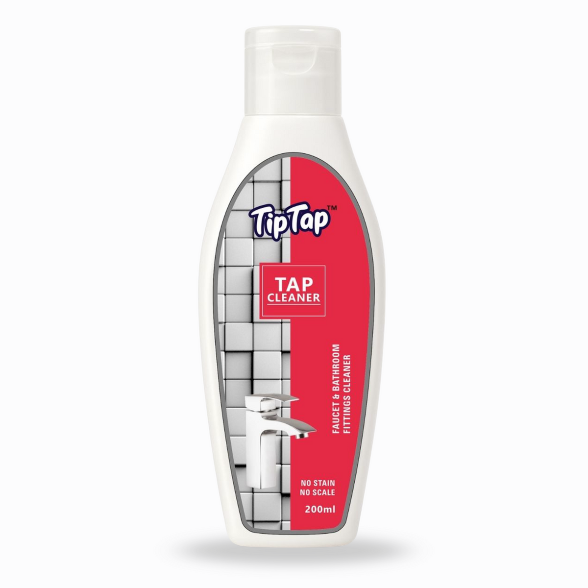 TipTap Premium Tap Cleaner | 200ml | Tap Shiner | Stain and Limescale Deposit Remover | 30 sec formula | Gentle cleaning & gives back long lasting shine to bathroom and kitchen faucets