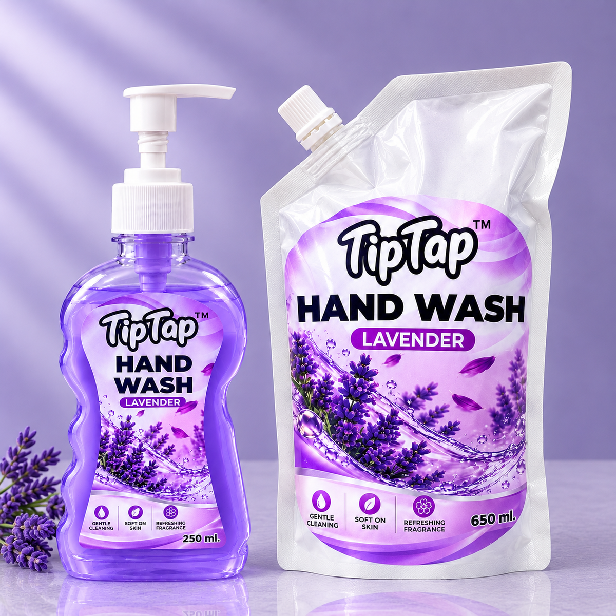 TipTap Lavender Handwash Pouch (650ml)