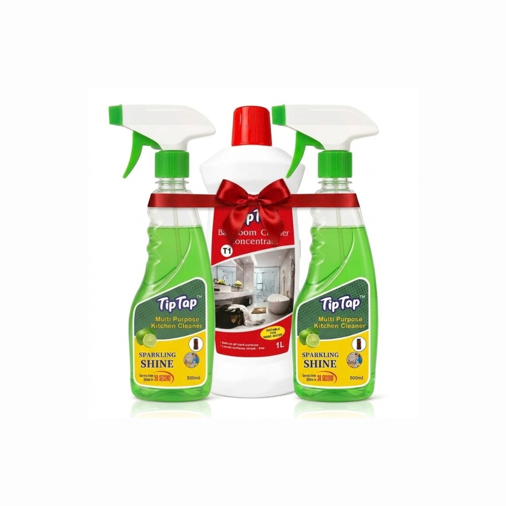 TipTap Combo: Bathroom (1L) + 2x Multipurpose (500ml)