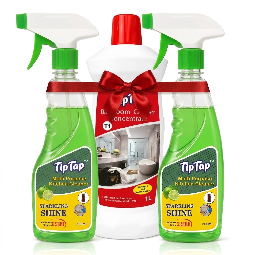 TipTap Bathroom Cleaner (1ltr) + TipTap Multipurpose Cleaner (500ml) x 2